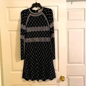 Michael Kors Black and silver studded dress.